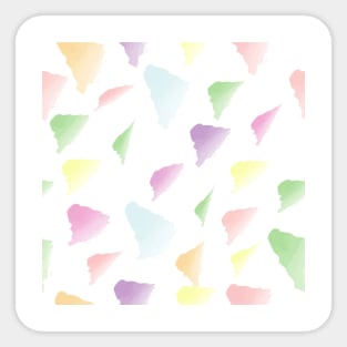 Cute Watercolor Paint Kids Pattern Seamless Sticker